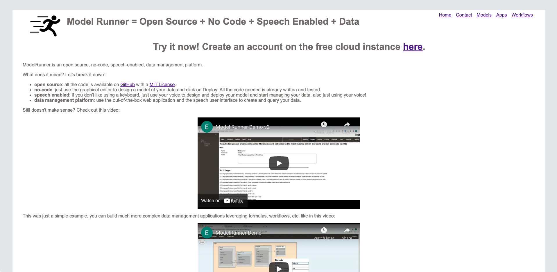 Model Runner - Open source, no-code, natural language data and workflows media 2