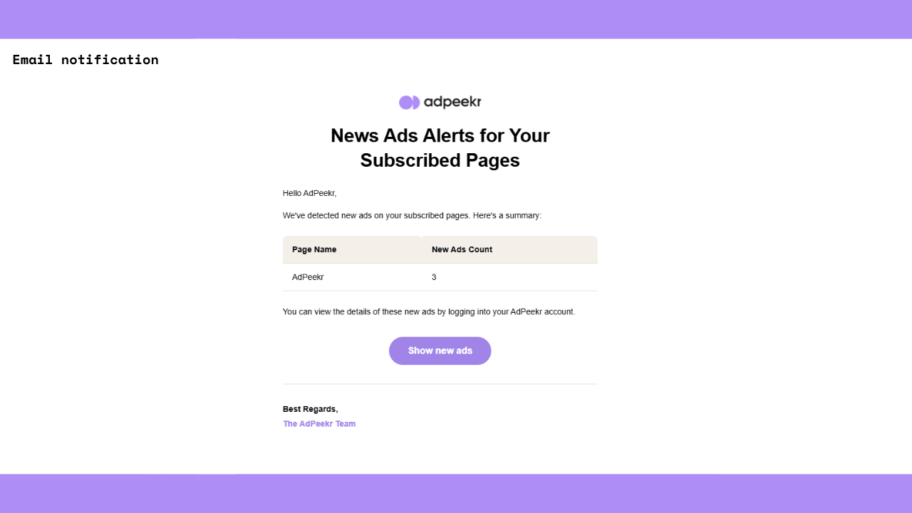 New AdPeekr feature: Google Ads Alerts gallery image