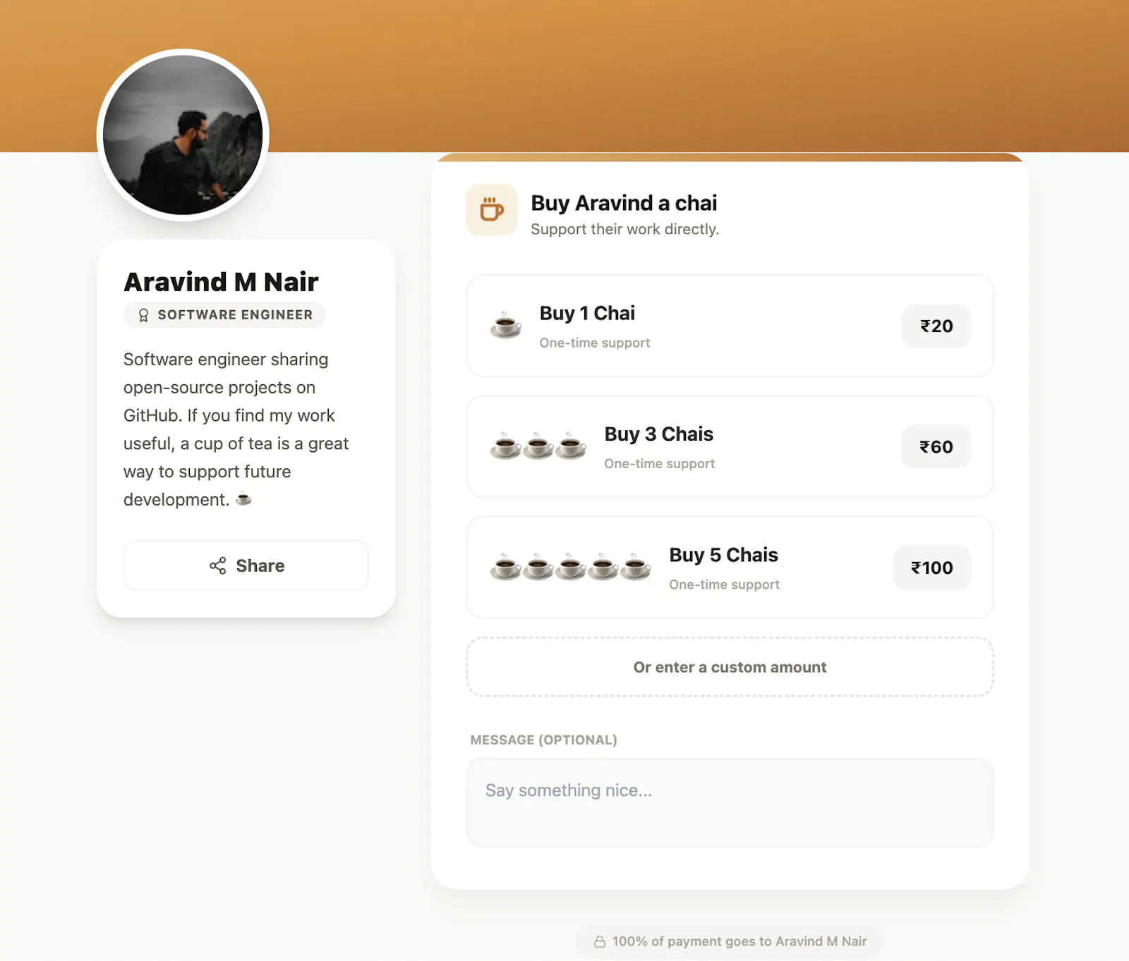 Buy Me a Chai screenshot 4