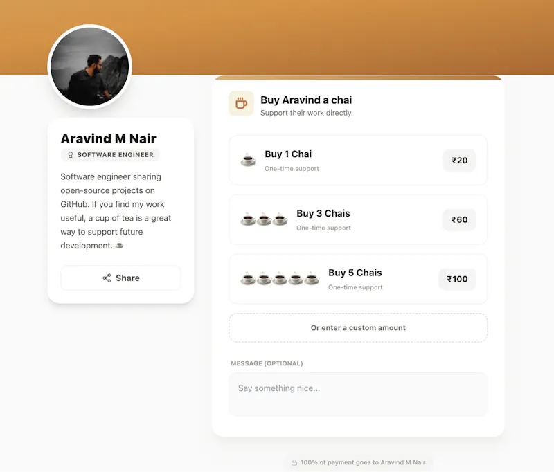 Buy Me a Chai screenshot 4