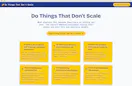 Do Things That Don't Scale