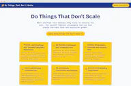 Do Things That Don't Scale