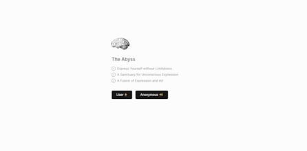 Interaktive Benutzeroberfläche: Ein Screenshot, der die benutzerfreundliche Benutzeroberfläche der „The Abyss“-Plattform zeigt und zum Erkunden und Mitmachen einlädt.