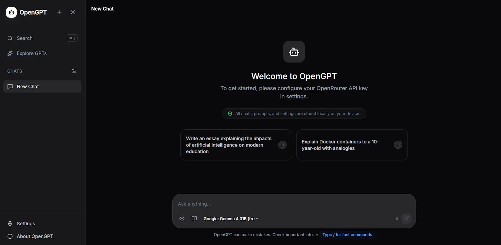 OpenGPT screenshot 1