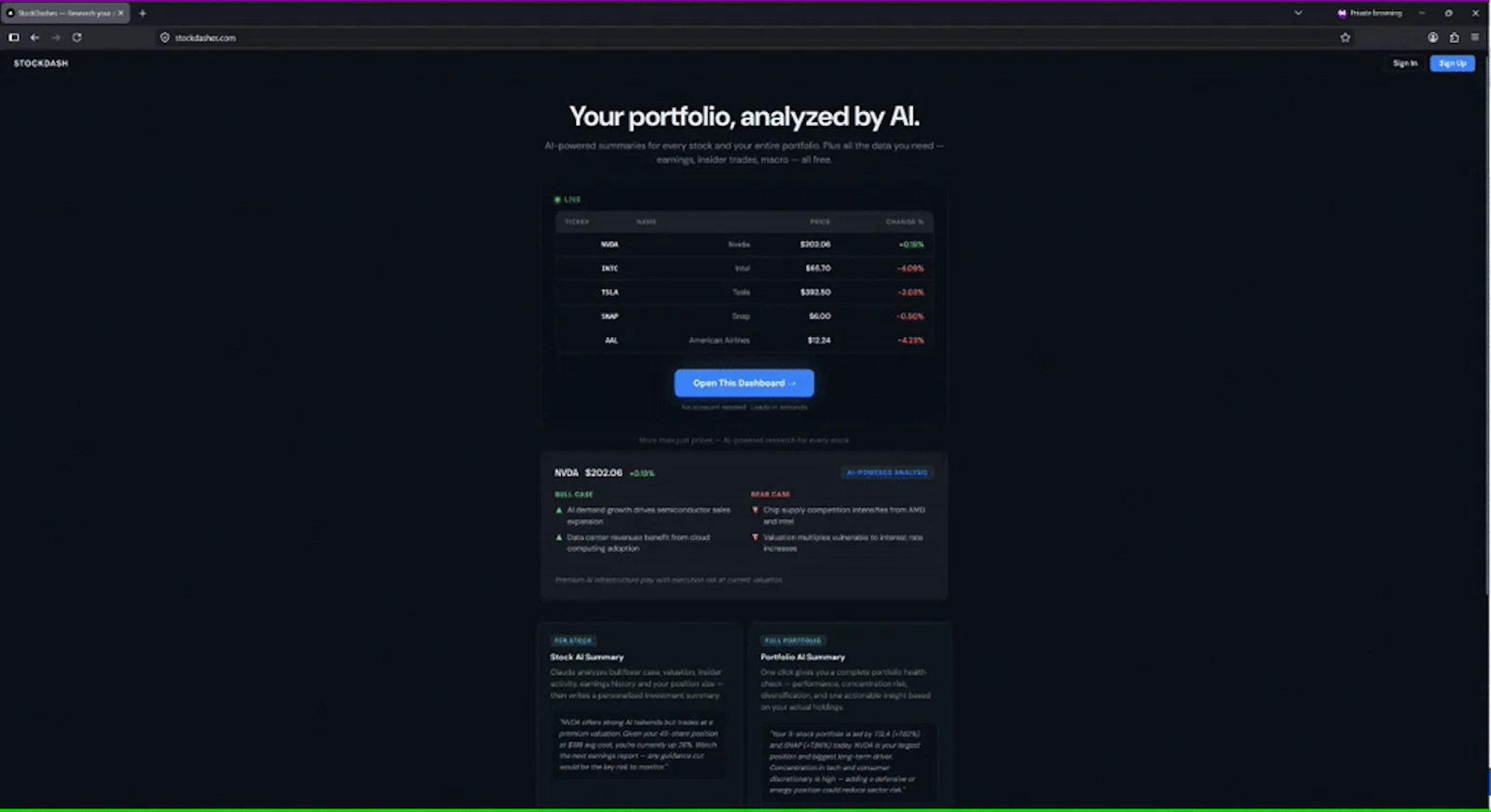 StockDashes screenshot 1 (video preview)