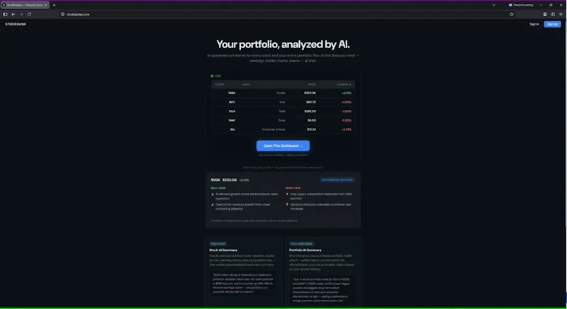 StockDashes screenshot 1 (video preview)