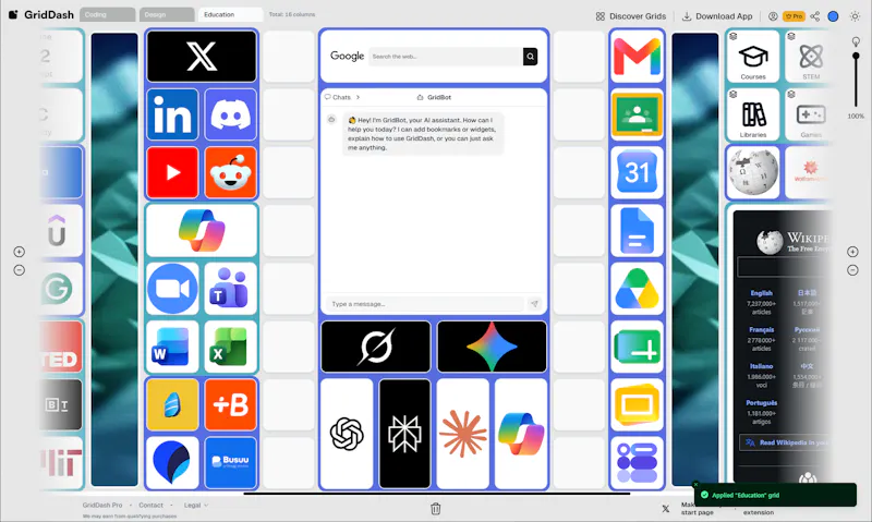 GridDash screenshot 2