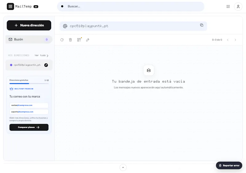MailTemp screenshot 1