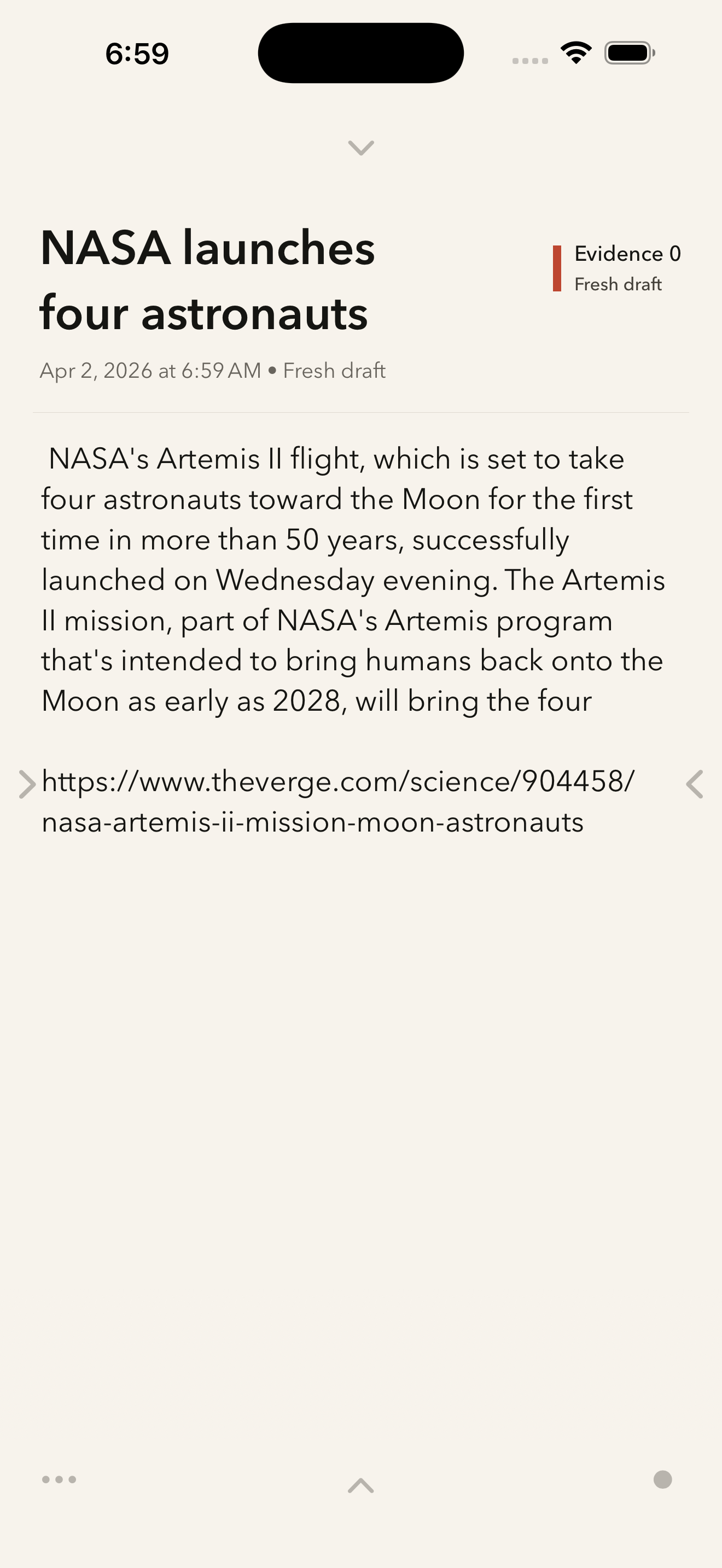 evo note gallery image