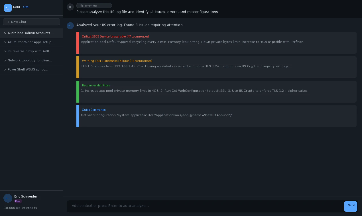 NerdOps AI  screenshot 1