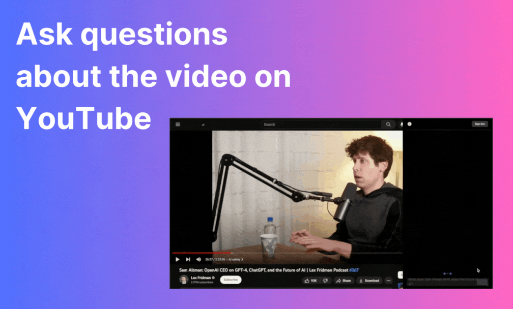 YouTube Chatbot by Audio2Doc media 2