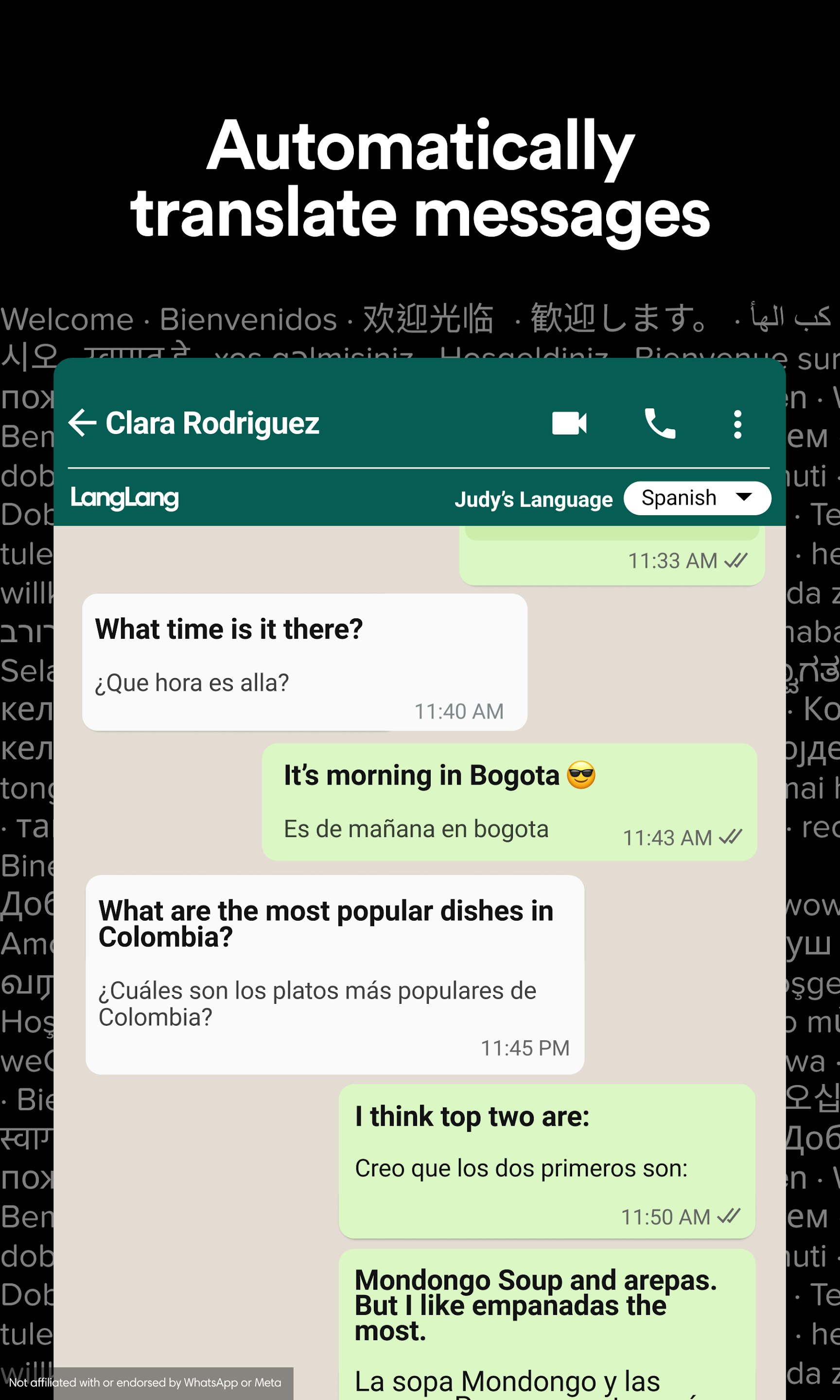 Langlang - traductor de chat para whatsapp media 1
