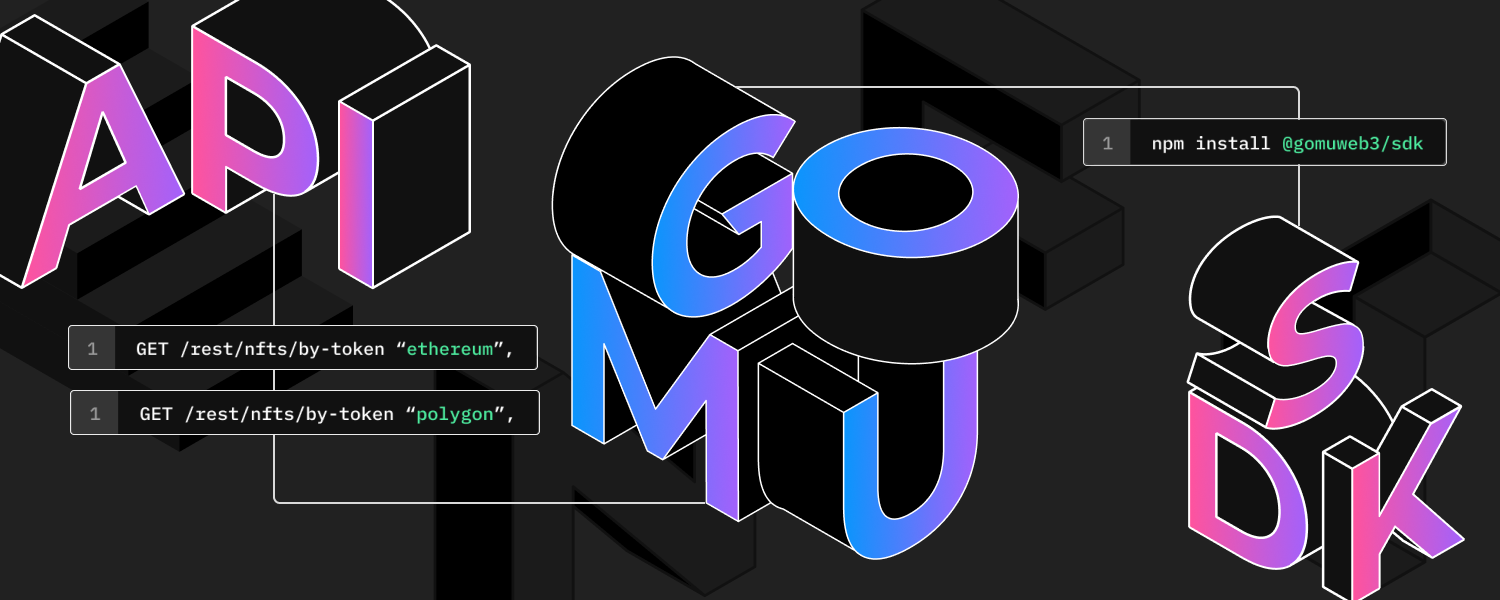 Média API GOMU - NFT et SDK pour ETH et Polygone - Créez des données et du commerce NFT & Web3 dans votre application dans les jours 6