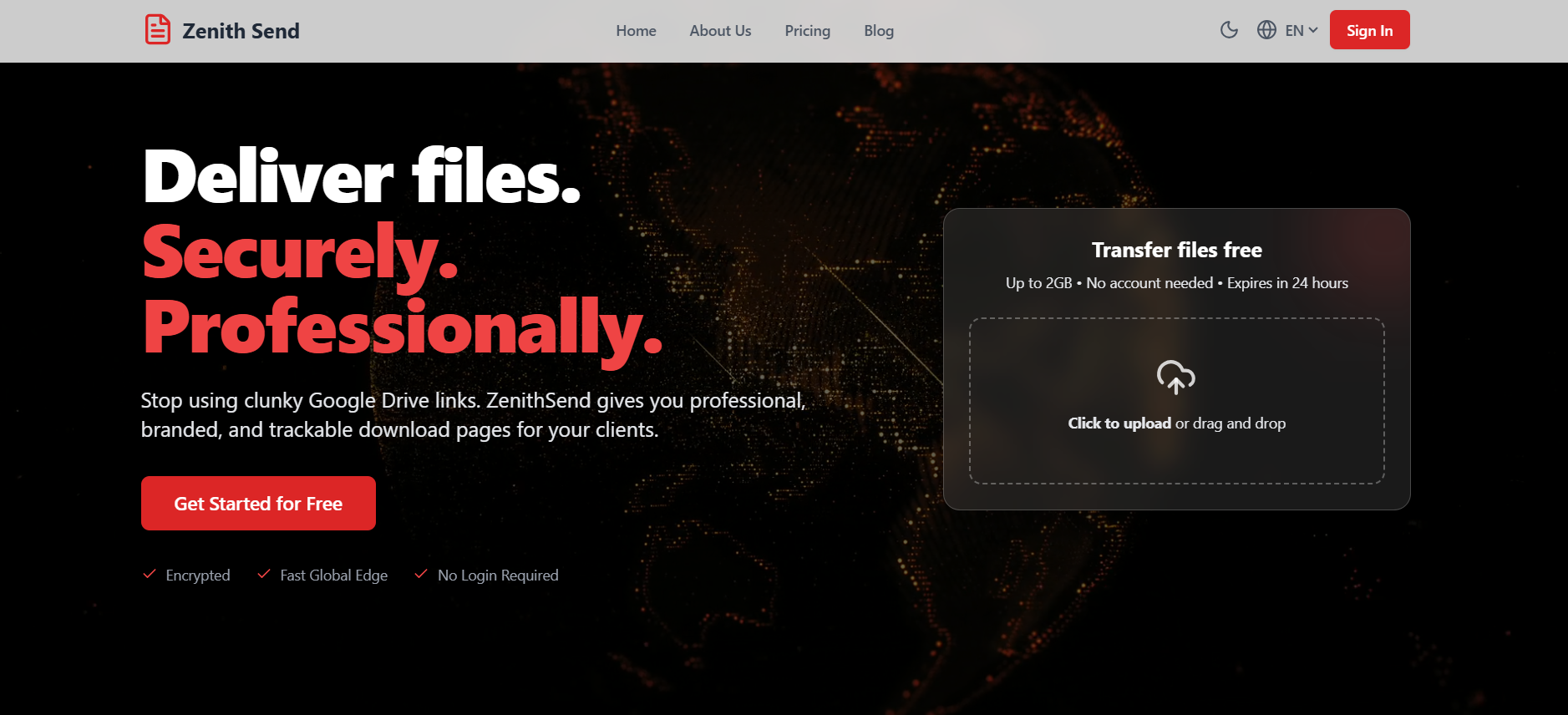 Zenith Send - Screenshot 4 showing product features and functionality