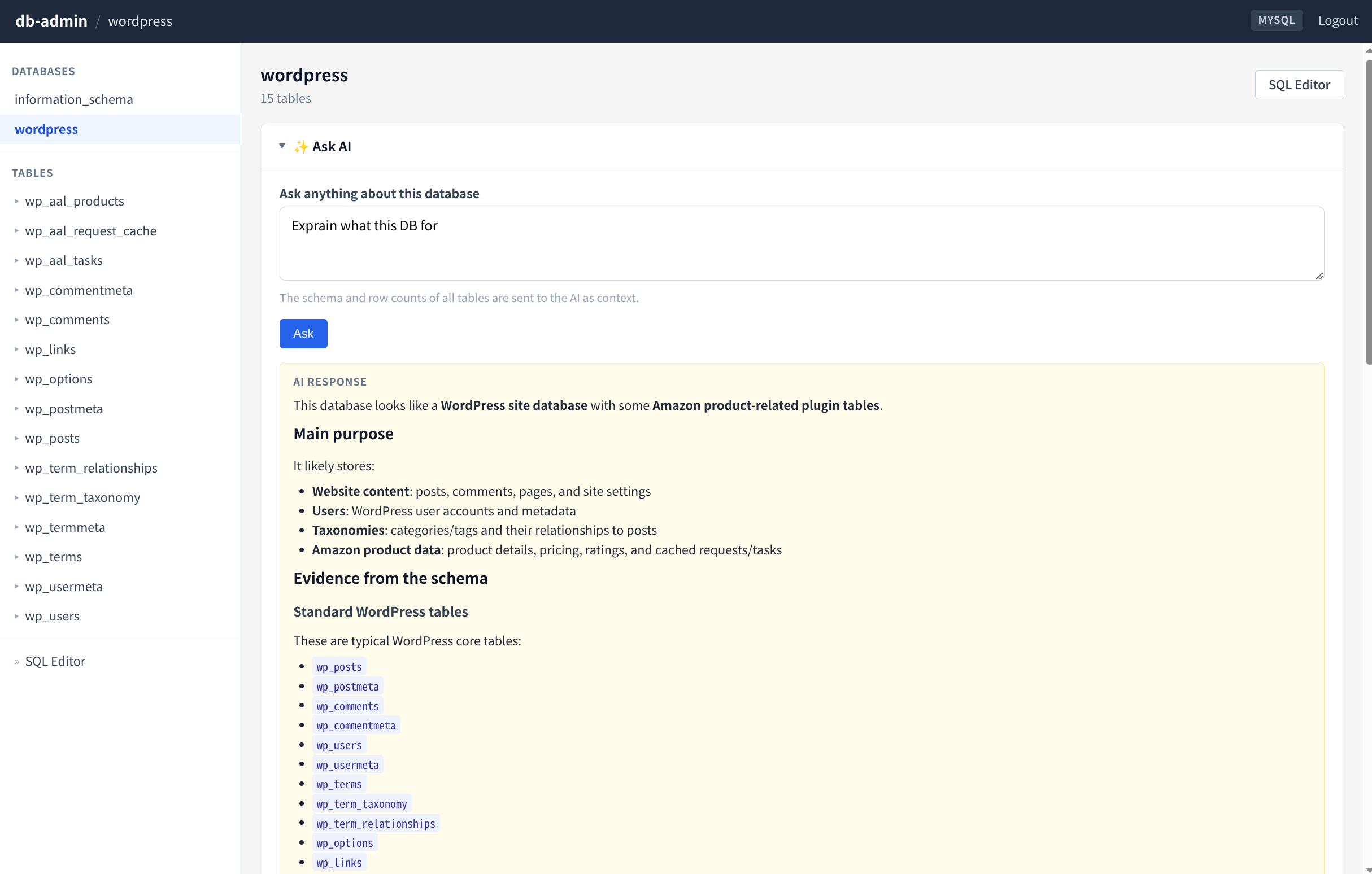 PHP DB Admin gallery image