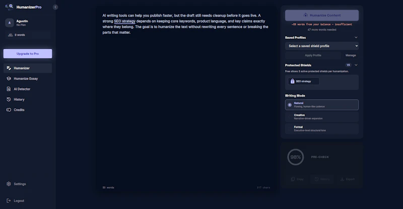 HumanizerPro screenshot 2