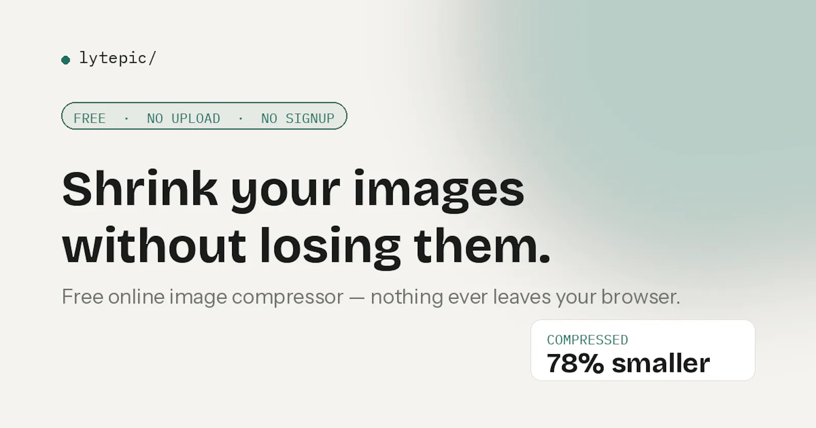 Lytepic Image Compressor screenshot 1