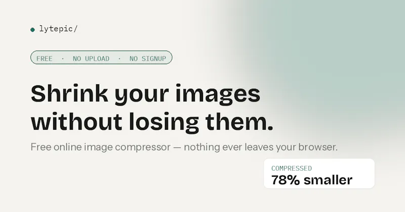 Lytepic Image Compressor screenshot 1