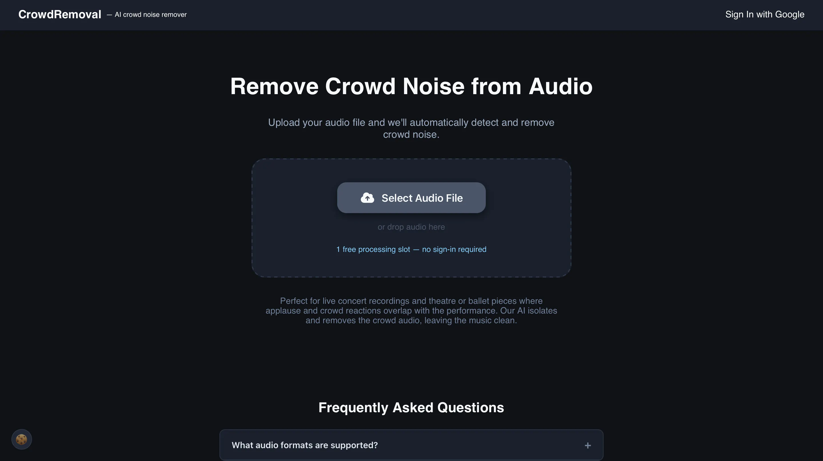 CrowdRemoval - AI Crowd Noise Remover 项目横幅