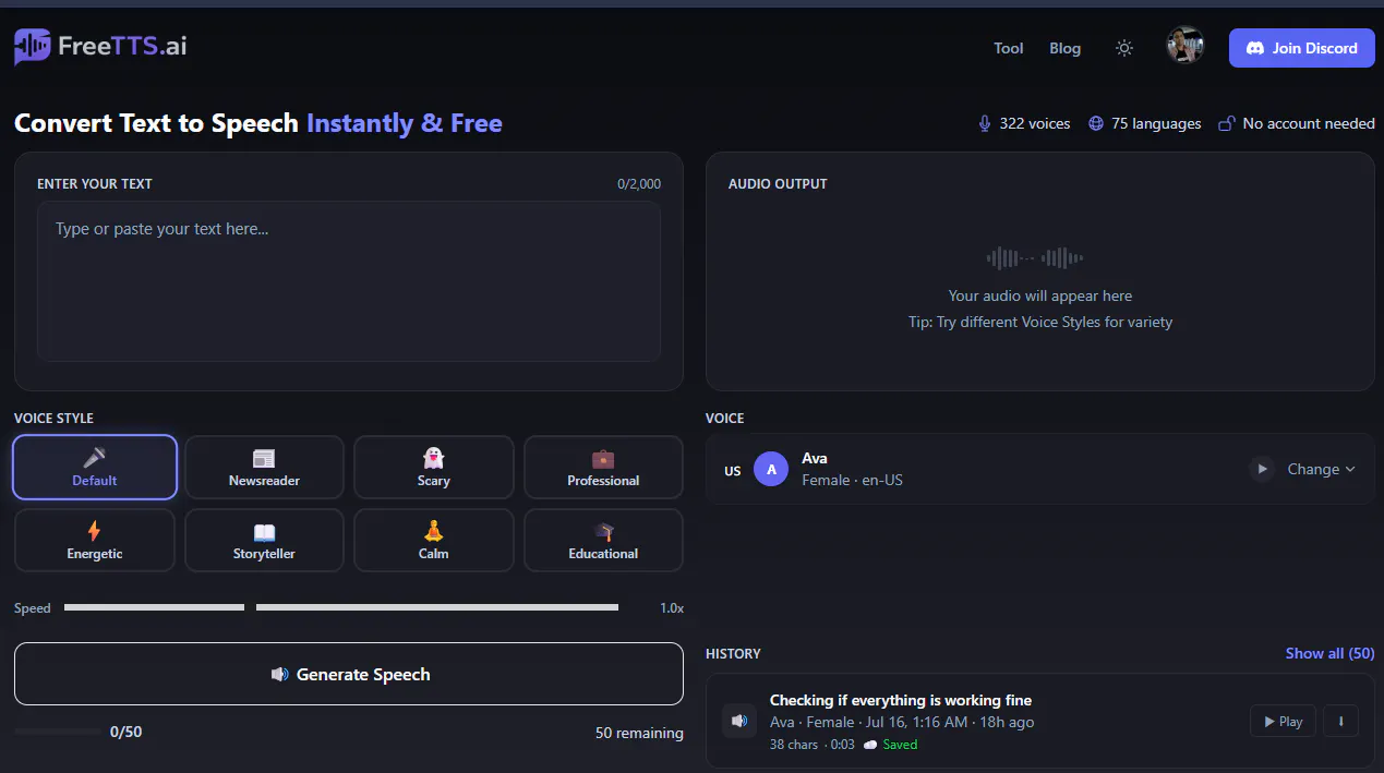 FreeTTS.ai gallery image