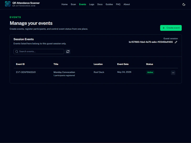 QR Attendance Scanner screenshot 3