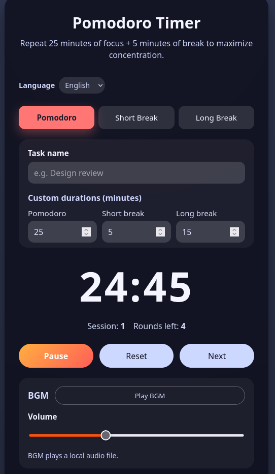 Simple Pomodoro Timer gallery image