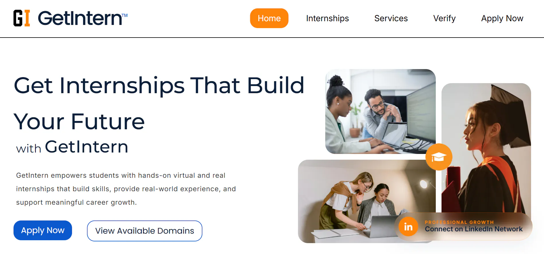 GetIntern のプロダクトバナー