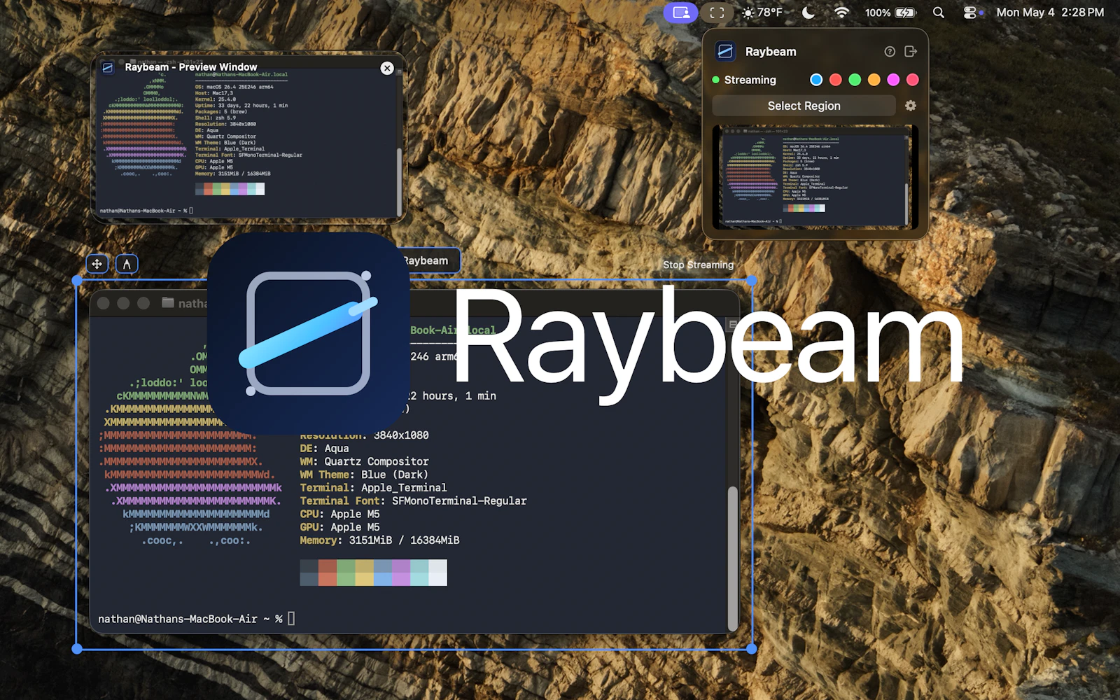 Raybeam screenshot 2