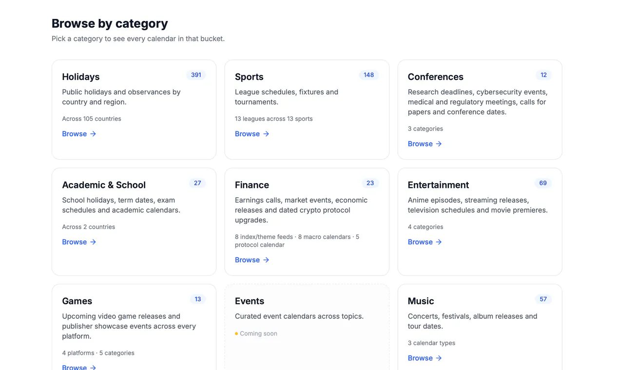 Smart Calendar Feeds gallery image