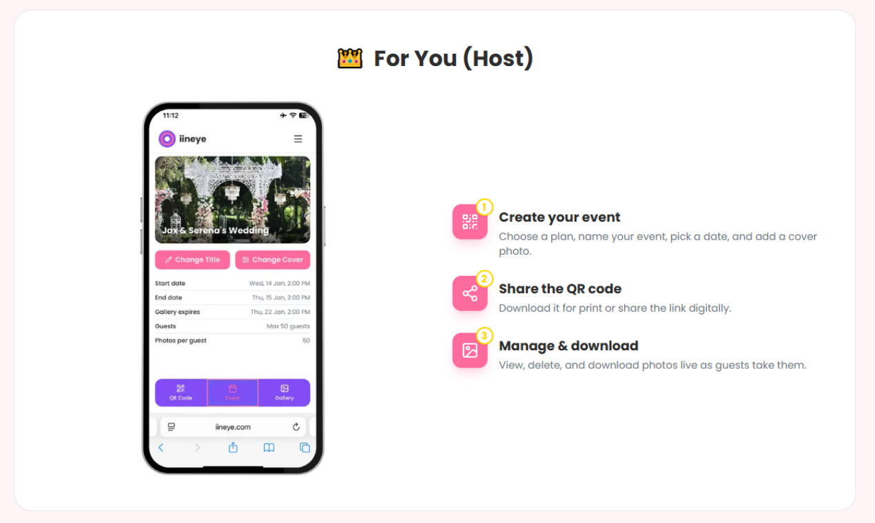 iineye - Screenshot 2 showing product features and functionality
