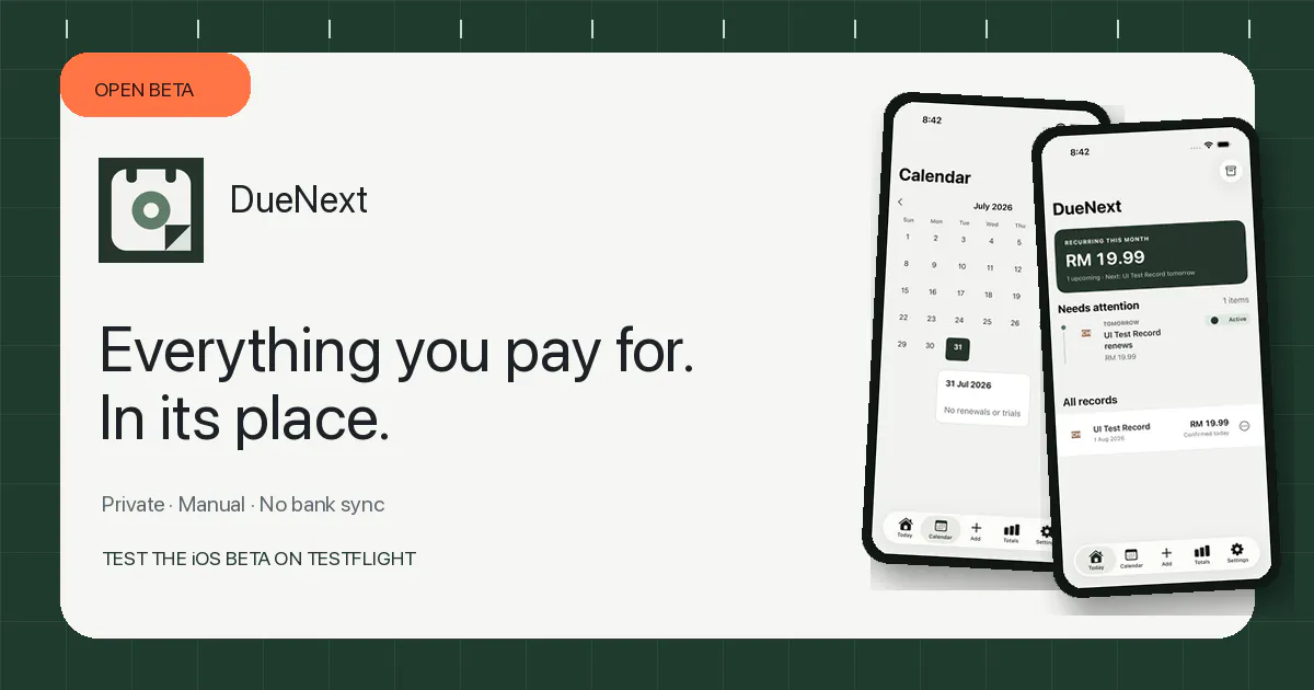 DueNext gallery image