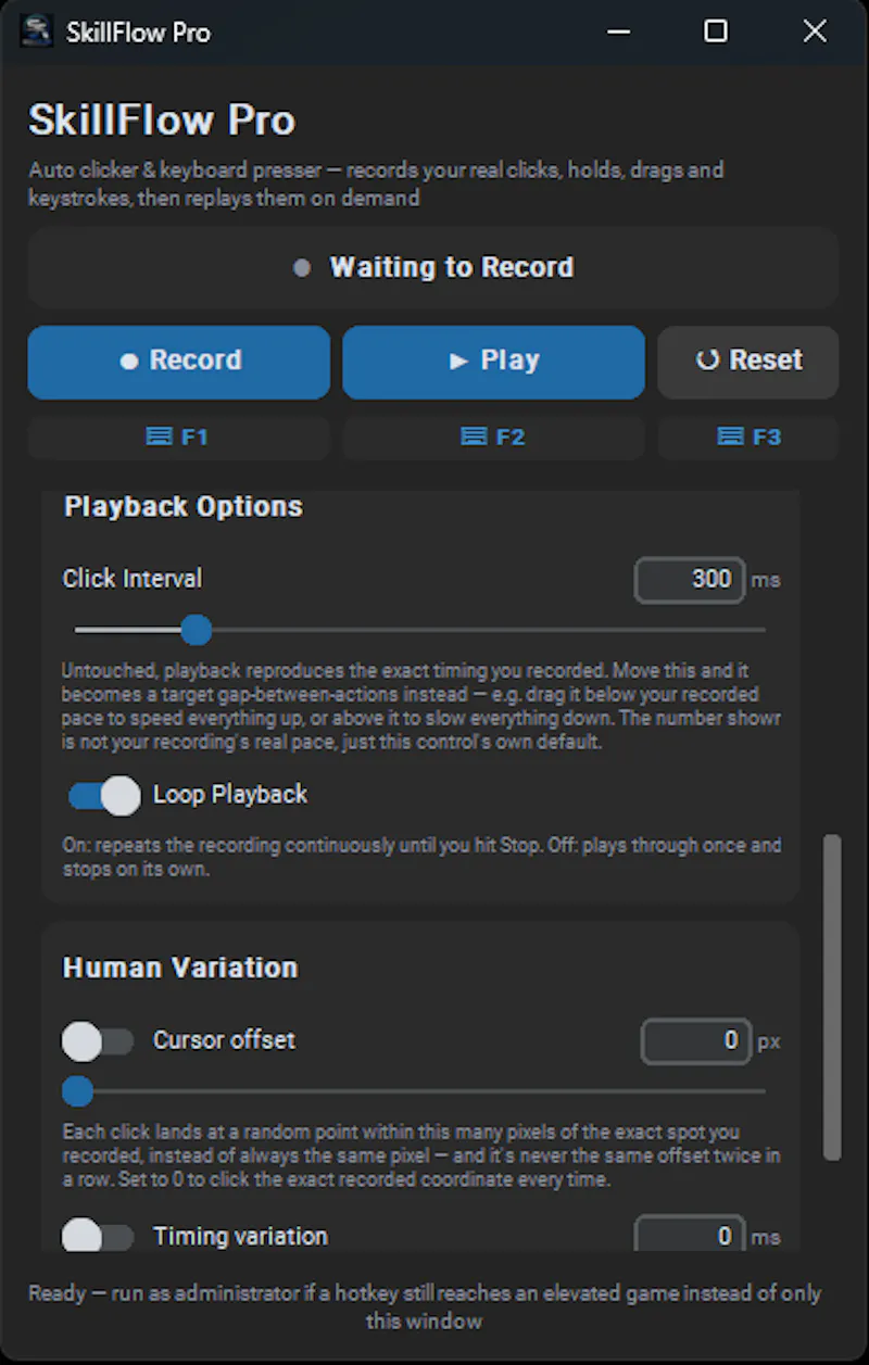 SkillFlowPro Auto Clicker/Macro Recorder screenshot 4