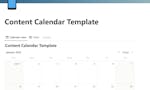 Content Calendar Notion Template image