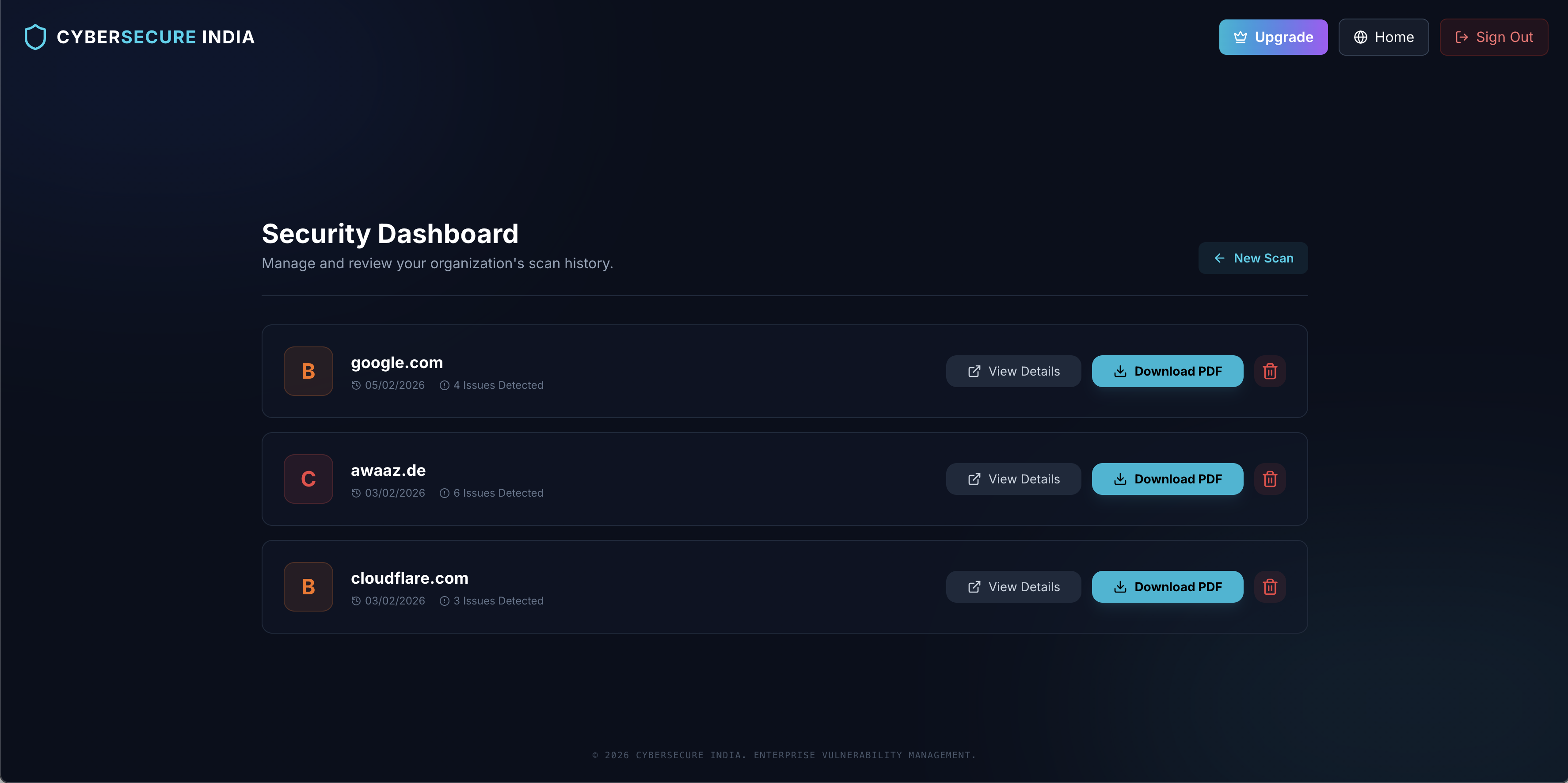 CyberSecure - Screenshot 2 showing product features and functionality