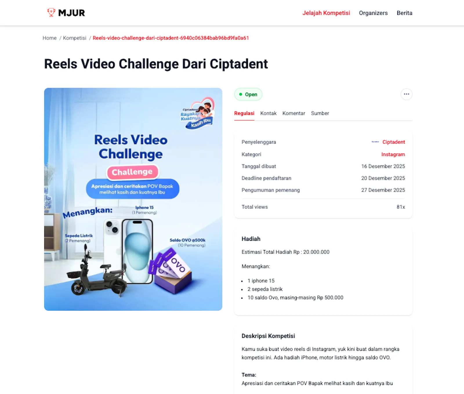 Maujuara - Join Online Competition screenshot 4