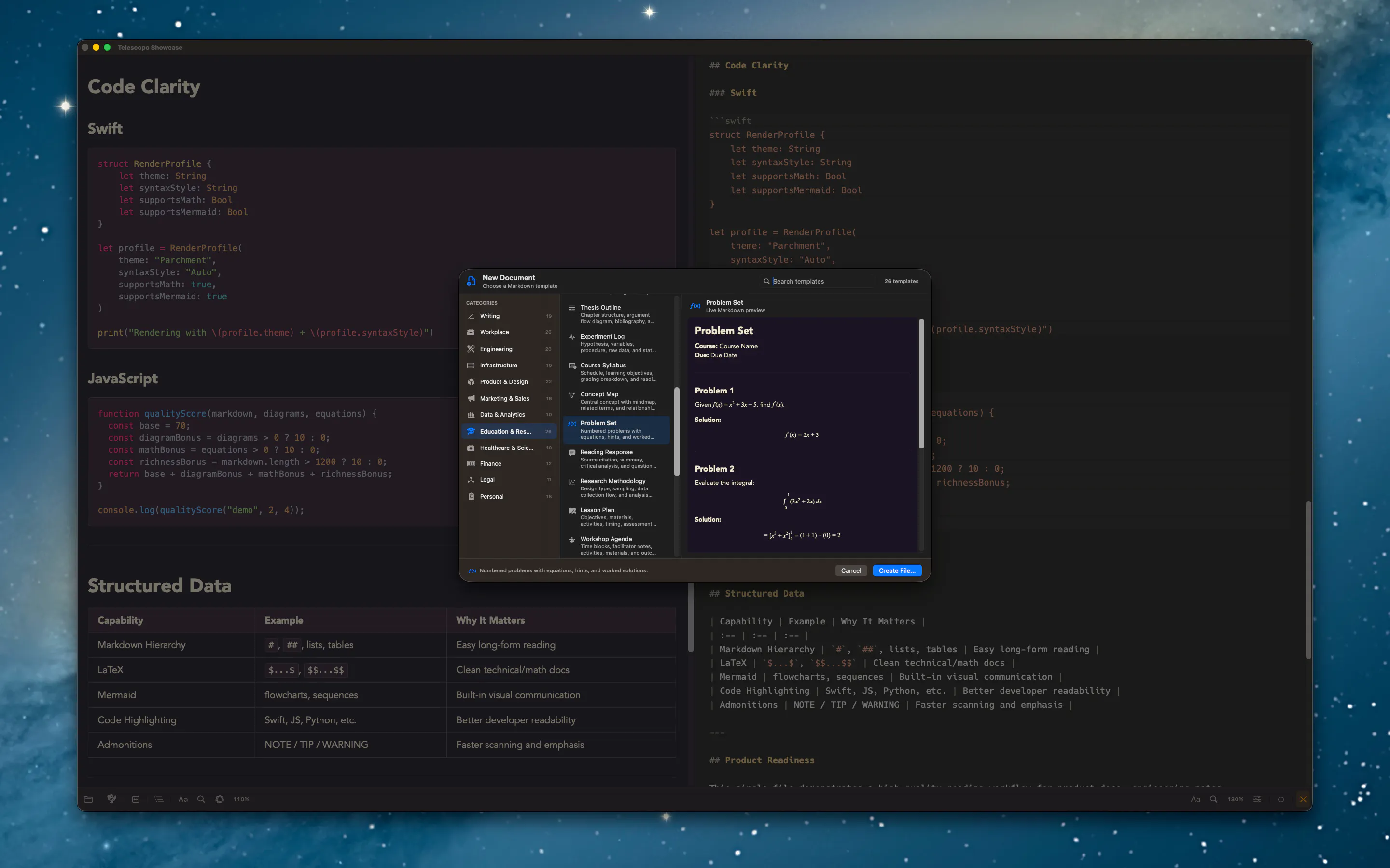 Telescopo Markdown Studio gallery image