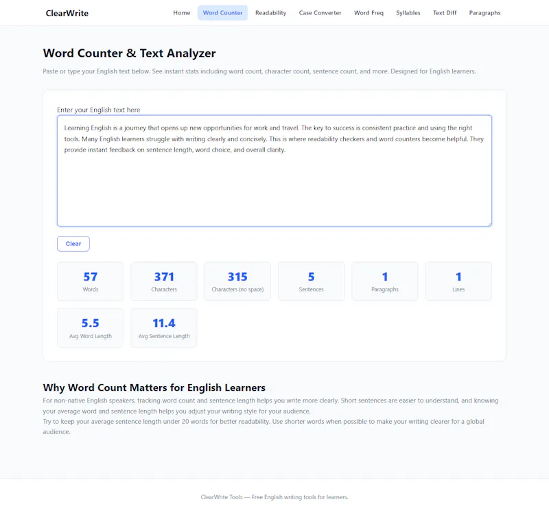ClearWrite Tools screenshot 2