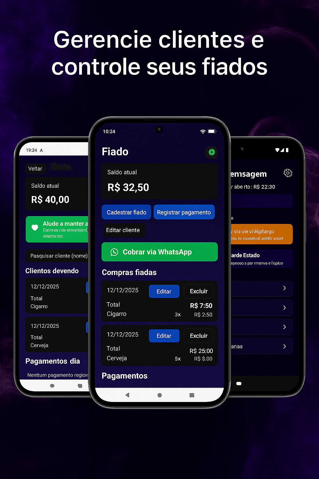 Fiado - Main product screenshot demonstrating key features and user interface