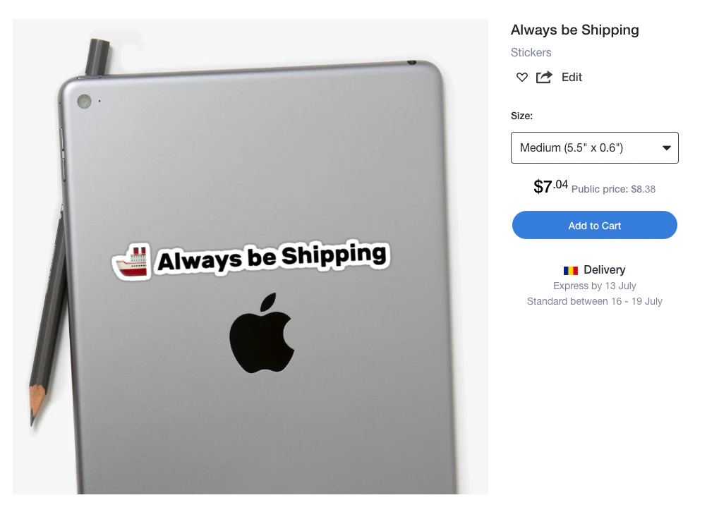 🚢 Always be shipping