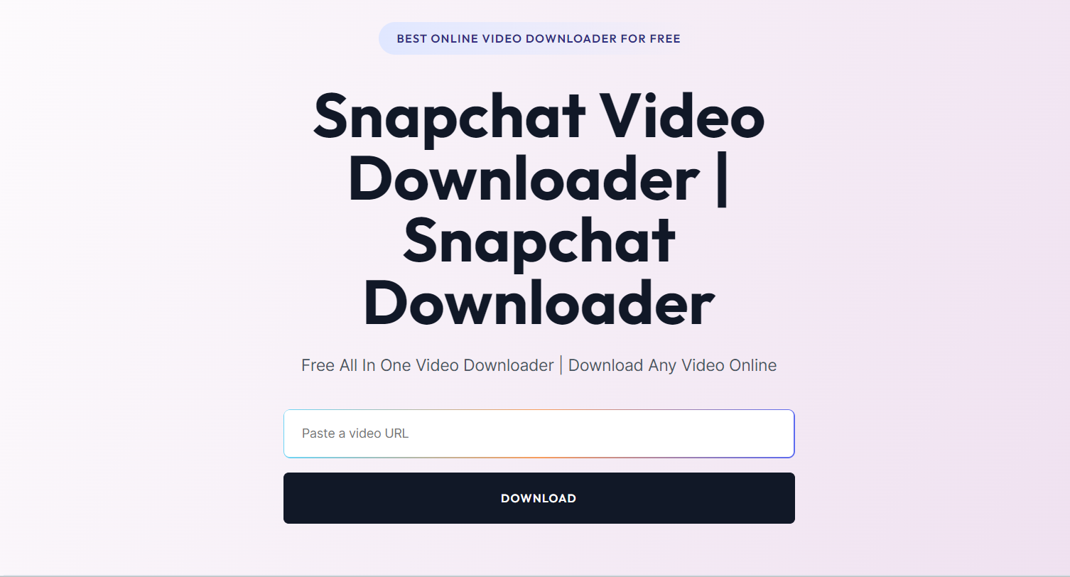Snapchat Video Downloader