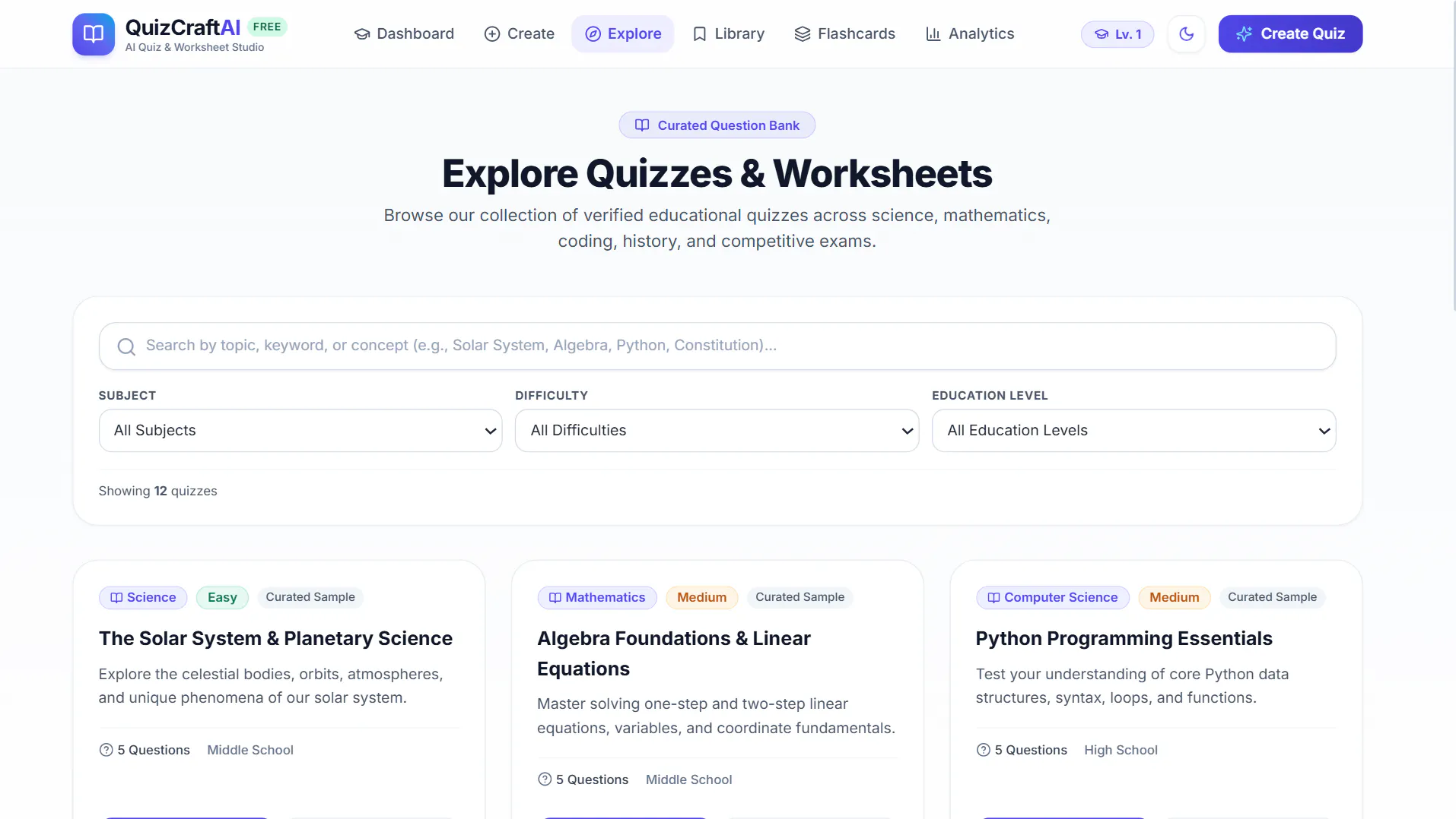 QuizCraft AI gallery image