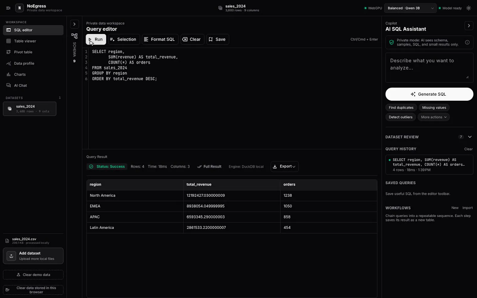 NoEgress - Private Data Workspace screenshot 2