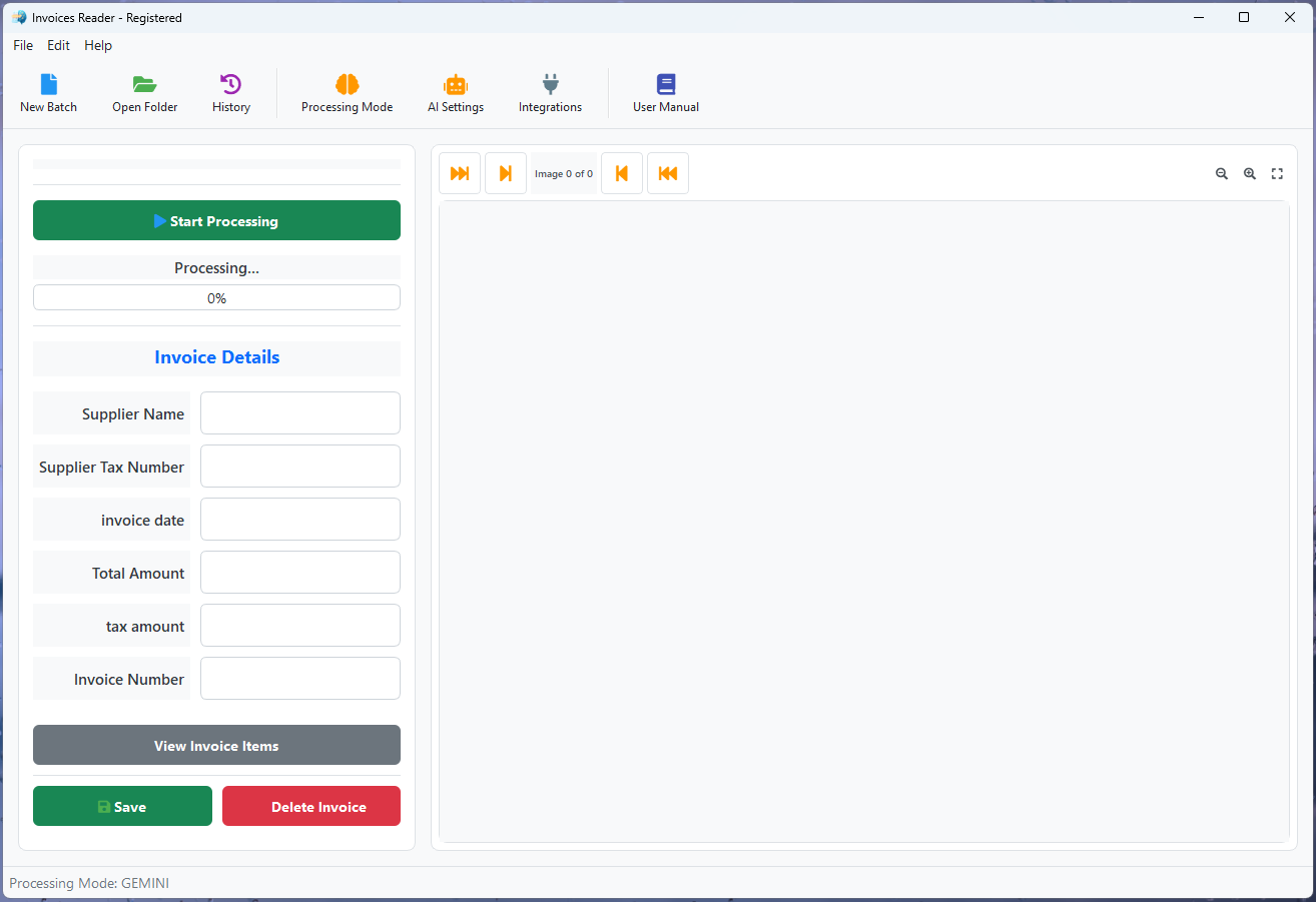Invoices Reader - Screenshot 2 showing product features and functionality