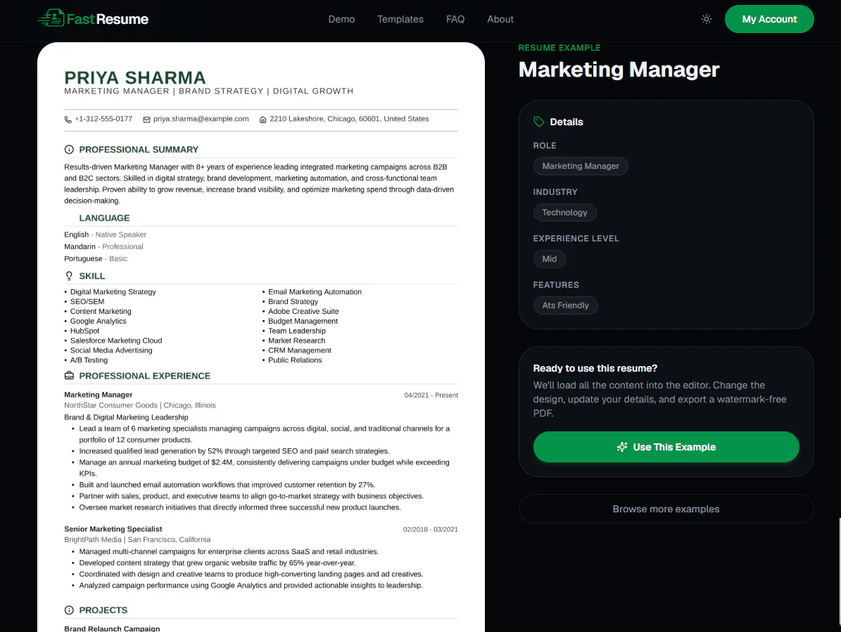 FastResume - Professional Resume Builder gallery image