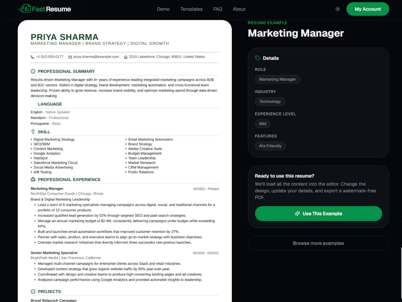 FastResume - Professional Resume Builder screenshot 3