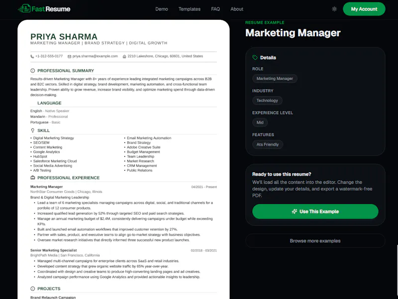 FastResume - Professional Resume Builder screenshot 3