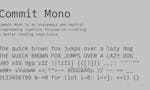 Commit Mono image