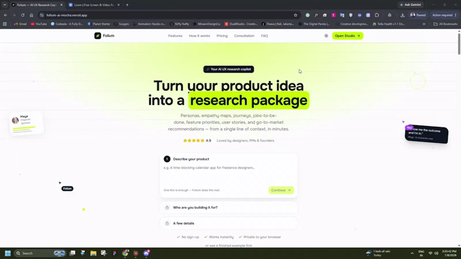 Folium AI screenshot 1 (video preview)