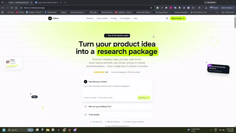 Folium AI screenshot 1 (video preview)