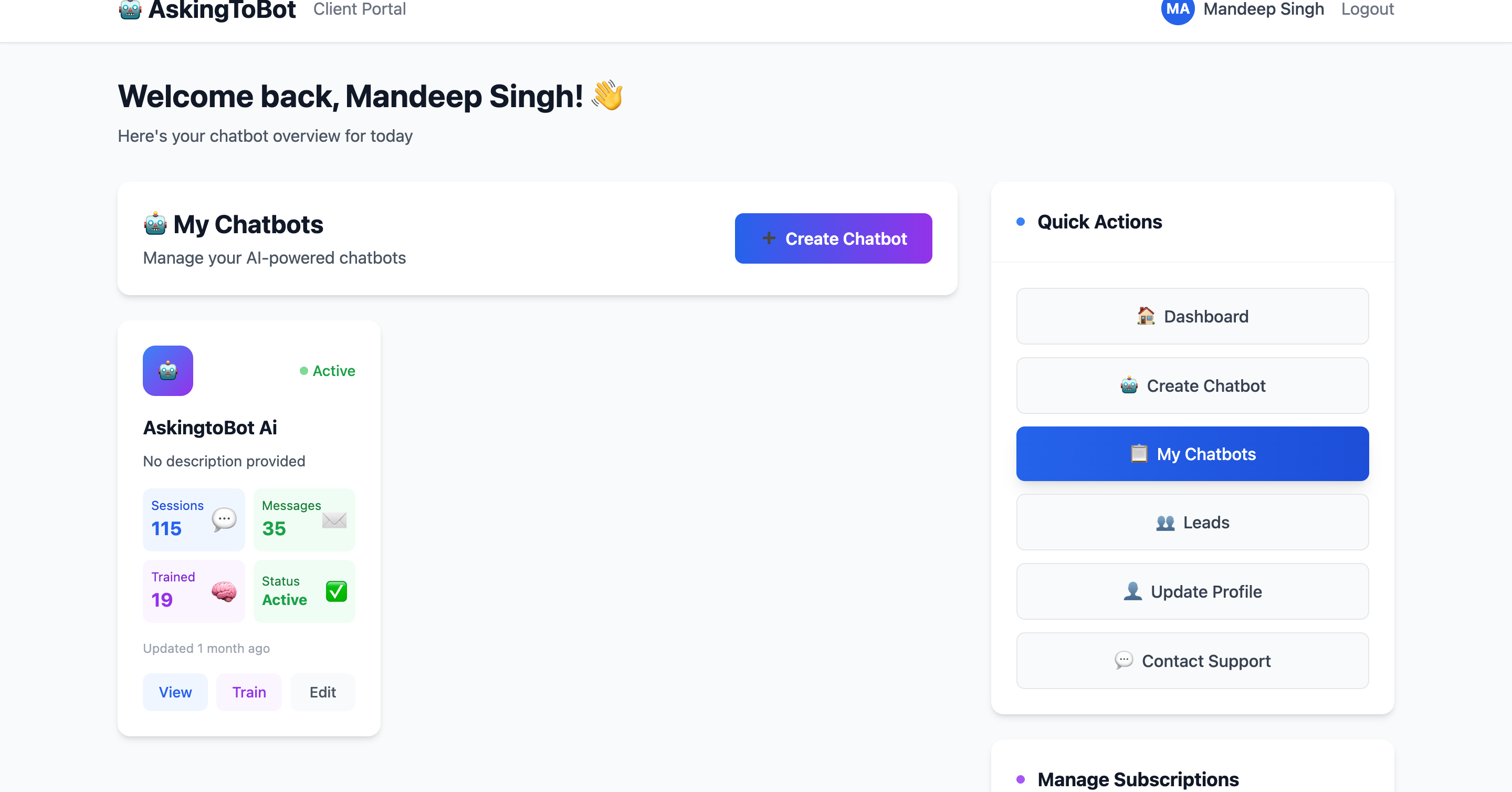 AskingtoBot - Screenshot 4 showing product features and functionality